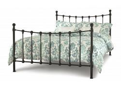 4ft6 Victorian Antique Style Black Metal Bed Frame 1